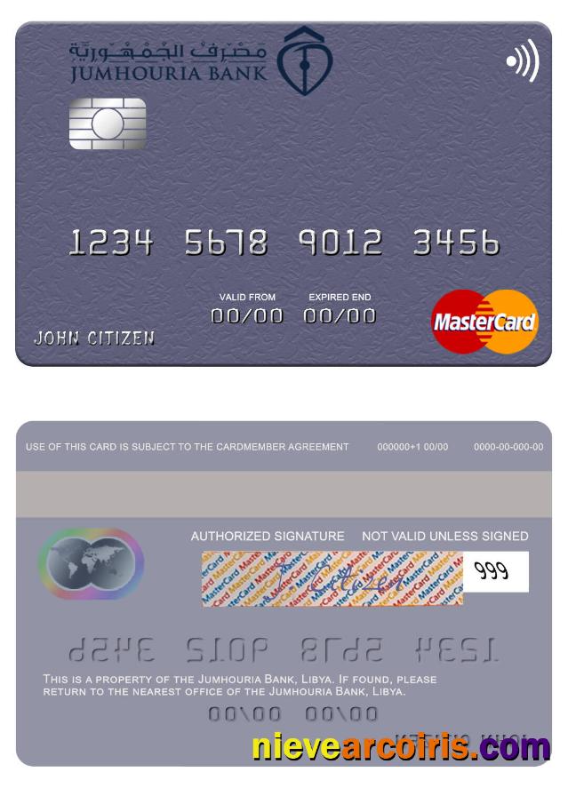 Libya Jumhouria Bank Mastercard Preview