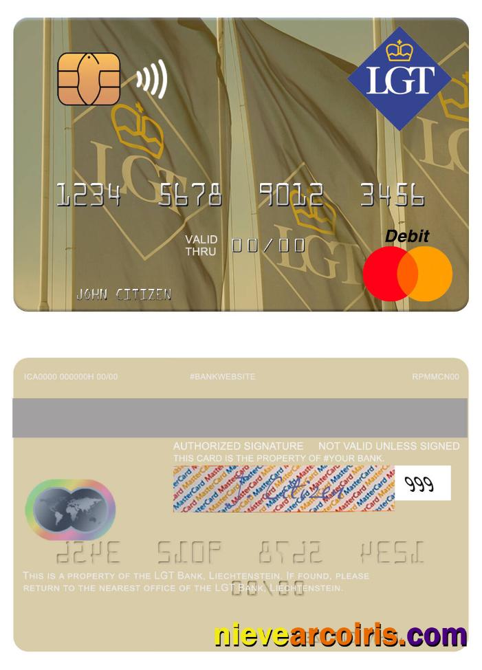 Liechtenstein LGT Bank Mastercard Photolook
