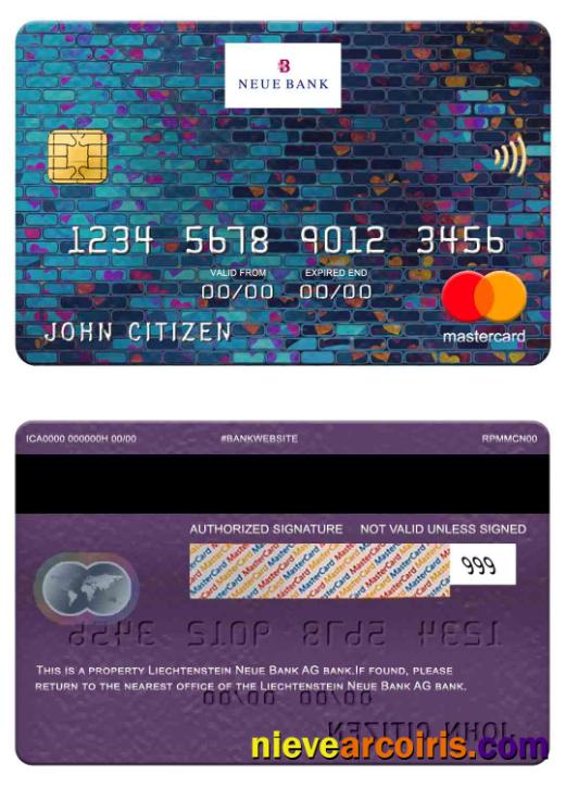 Liechtenstein Neue Bank AG Bank Mastercard Preview