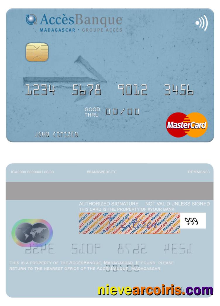 Madagascar AccèsBanque Mastercard Sample