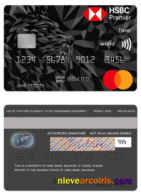 Malaysia HSBC Bank Premier Travel World Mastercard Credit Card Preview