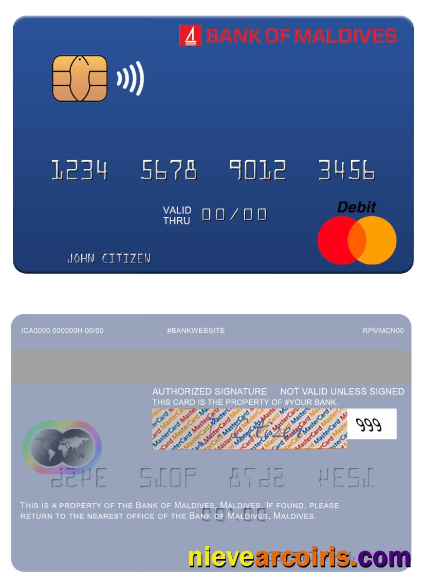 Maldives Bank Of Maldives Mastercard Preview