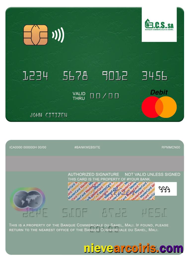Mali Banque Commerciale Du Sahel Mastercard Preview