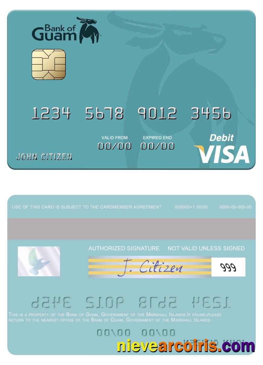 Marshall Islands Bank Of Guam Visa Debit Card Photolook