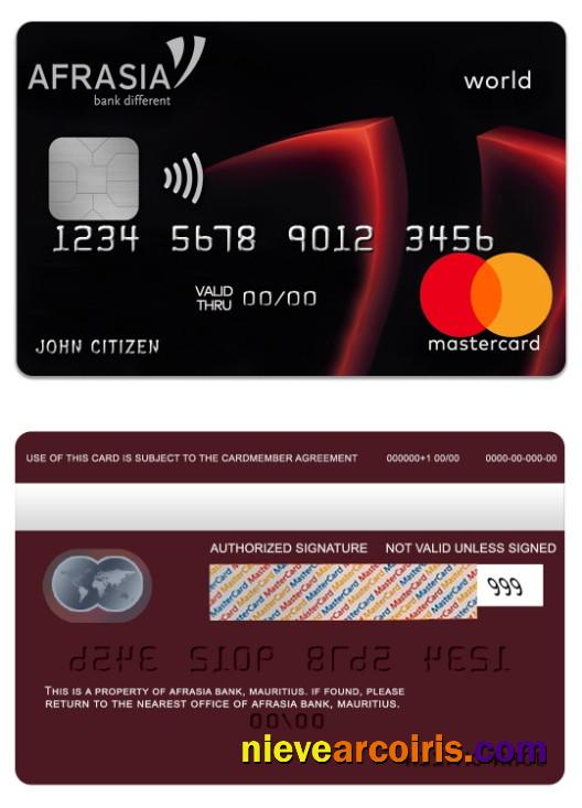 Mauritius Afrasia Bank World Mastercard Preview