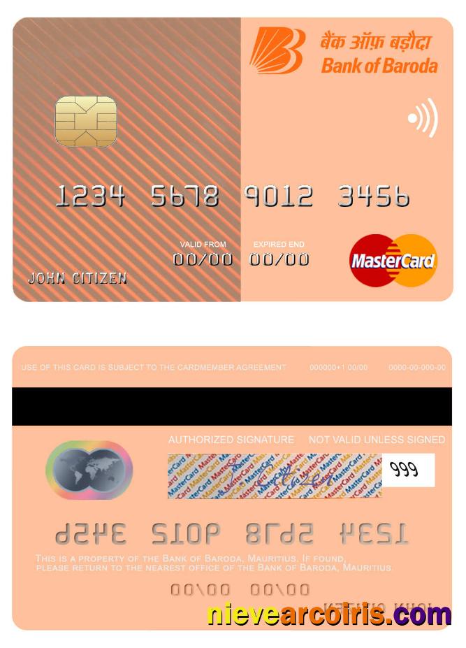 Mauritius Bank Of Baroda Mastercard Photolook