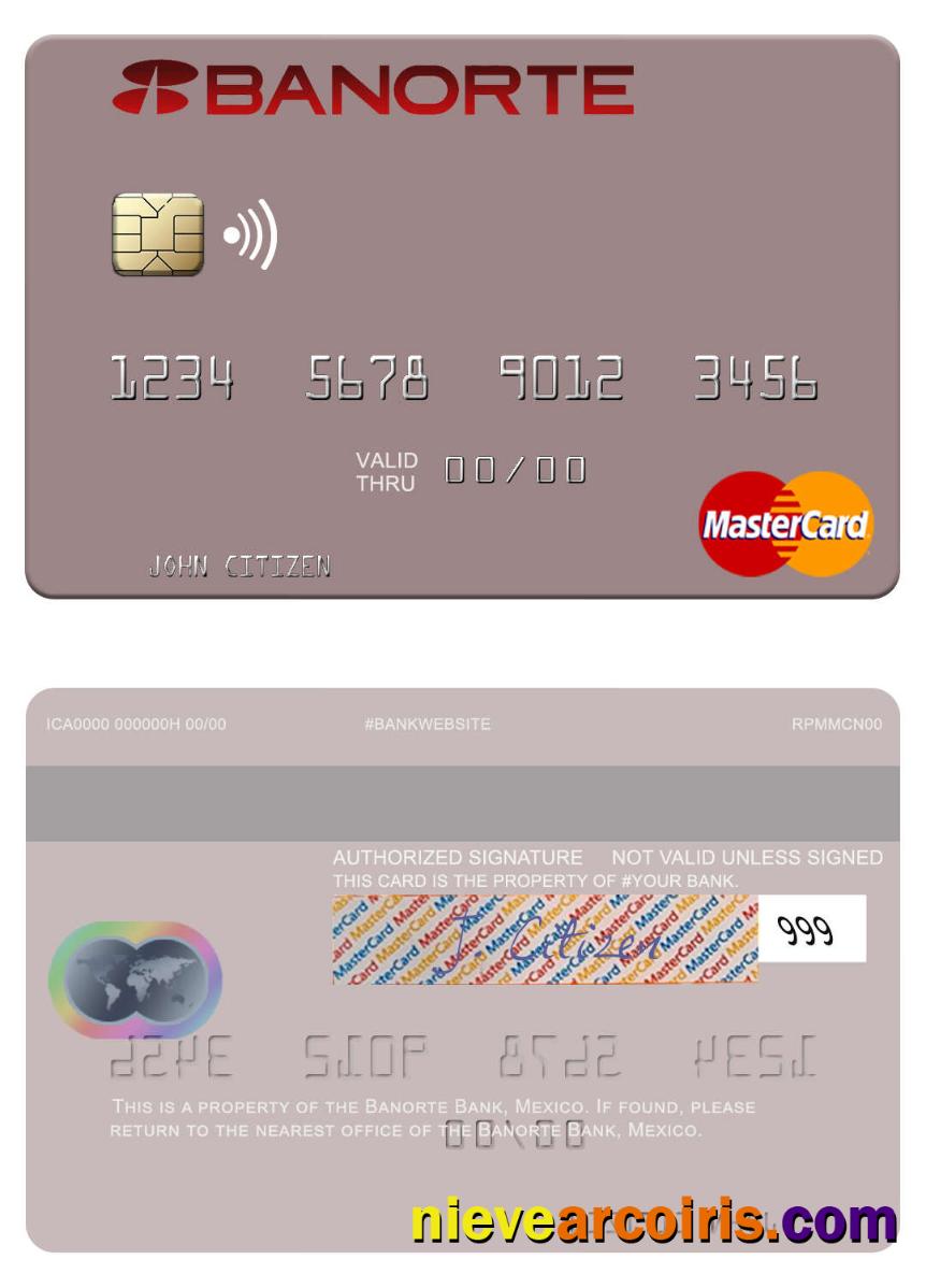 Mexico Banorte Bank Mastercard Photolook