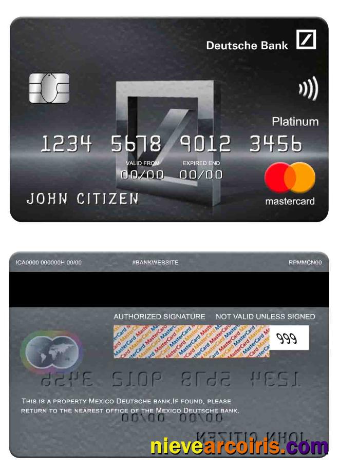 Mexico Deutsche Bank Mastercard Platinum Photolook