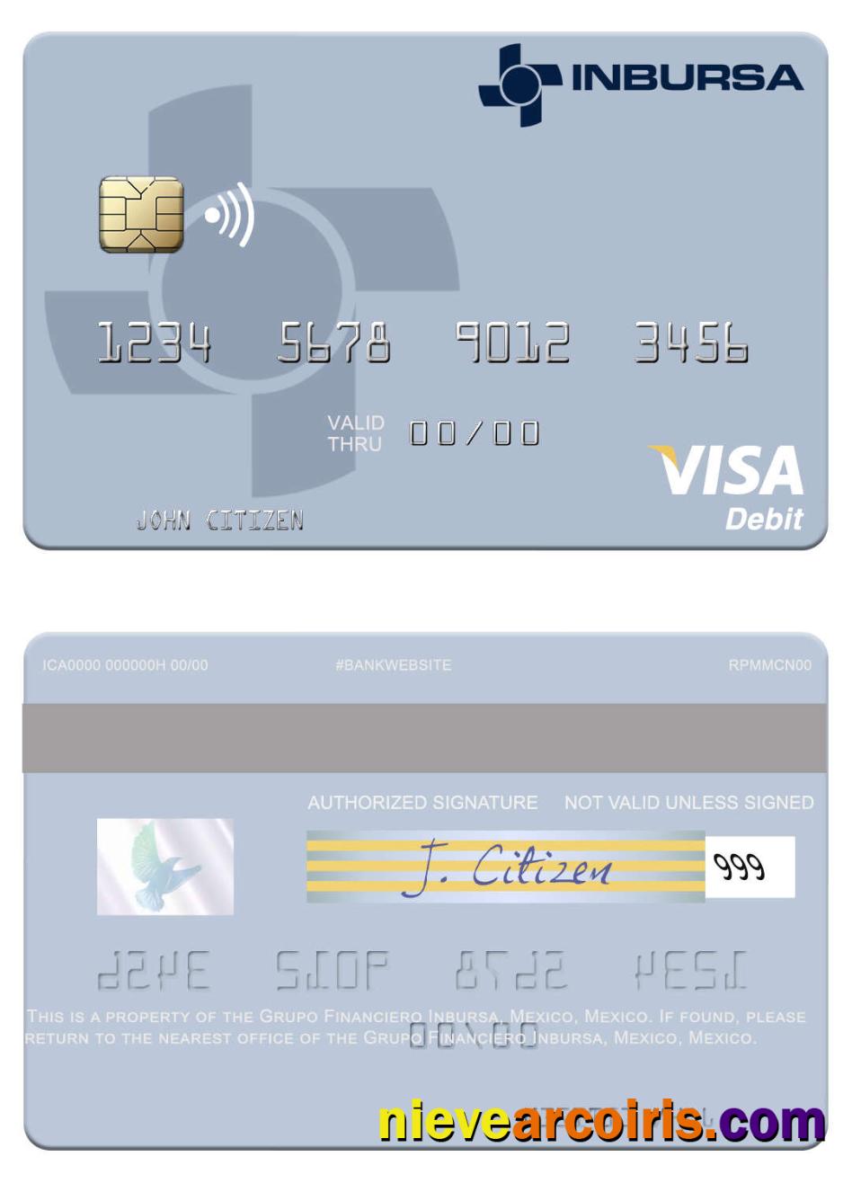 Mexico Grupo Financiero Inbursa Visa Debit Card Preview