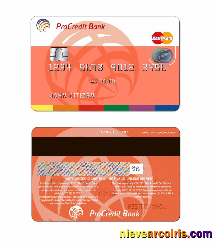 Moldova ProCredit Bank Mastercard Photolook