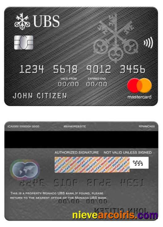 Monaco UBS Bank Mastercard Preview