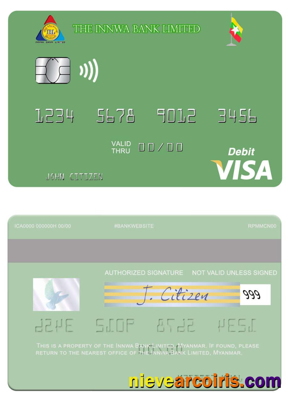 Myanmar Innwa Bank Limited Visa Debit Card Preview