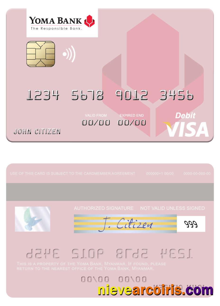 Myanmar Yoma Bank Visa Debit Card Preview