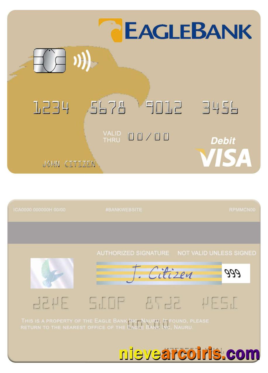 Nauru Eagle Bank Inc Visa Debit Card Photolook