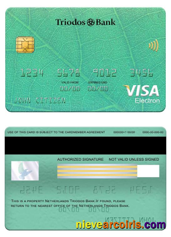 Netherlands Triodos Bank Visa Electron Card Photolook