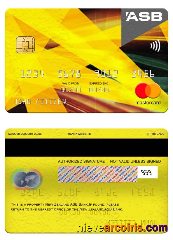 New Zealand ASB Bank Mastercard Photolook