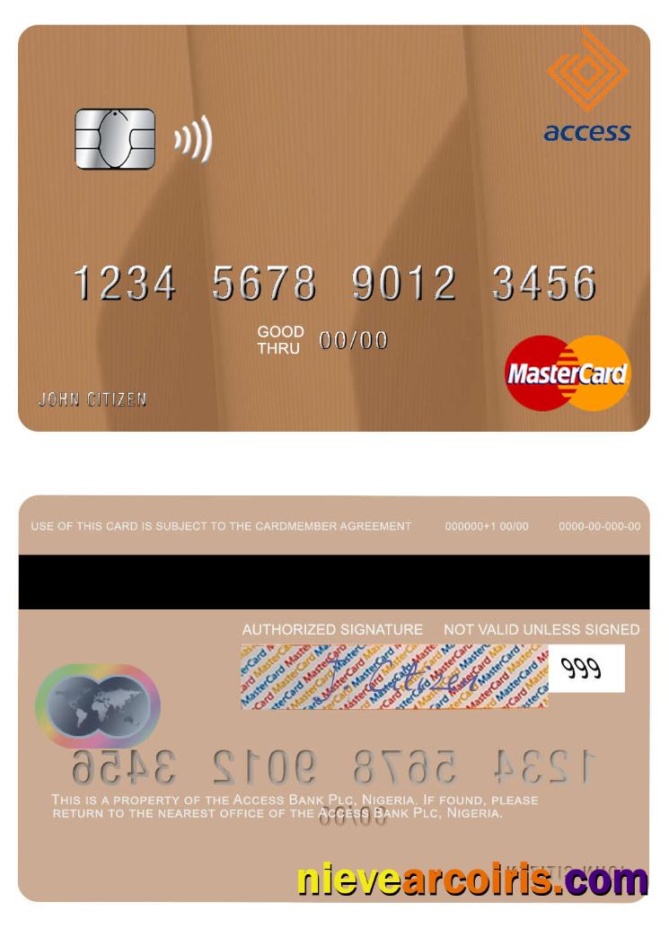 Nigeria Access Bank Plc Mastercard Preview