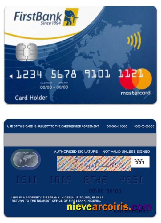 Nigeria FirstBank Mastercard Sample