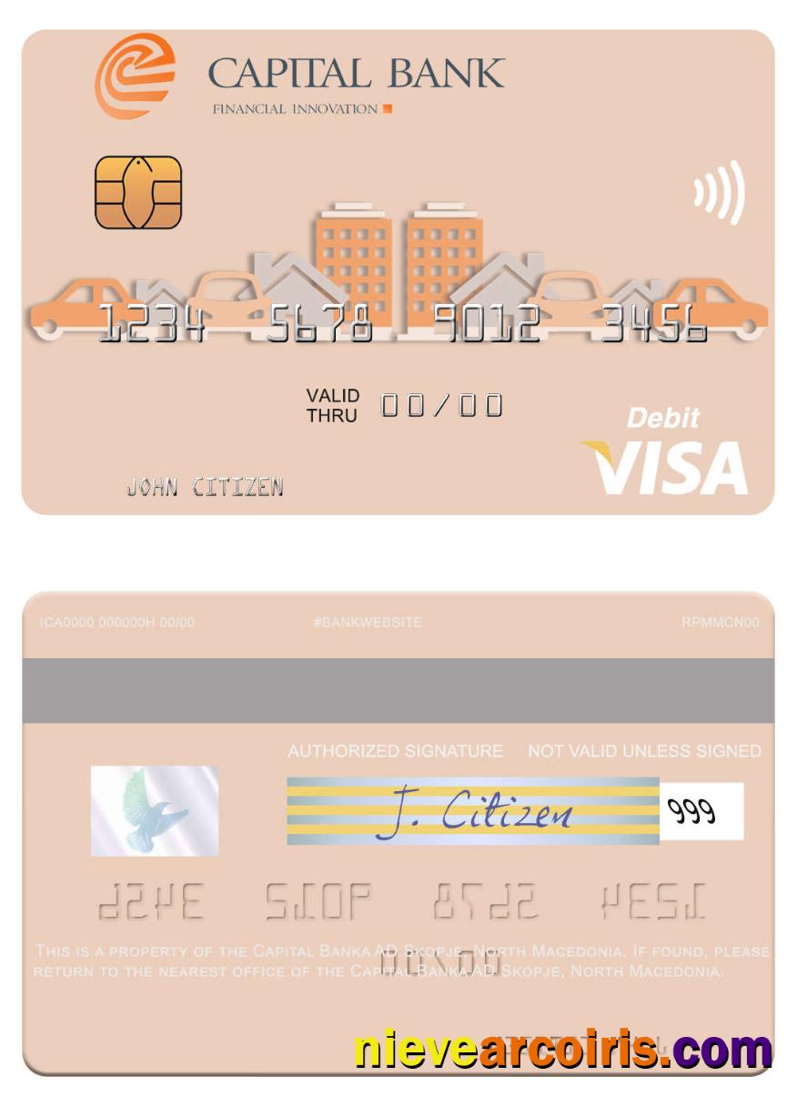 North Macedonia Capital Banka AD Skopje Visa Debit Card Photolook