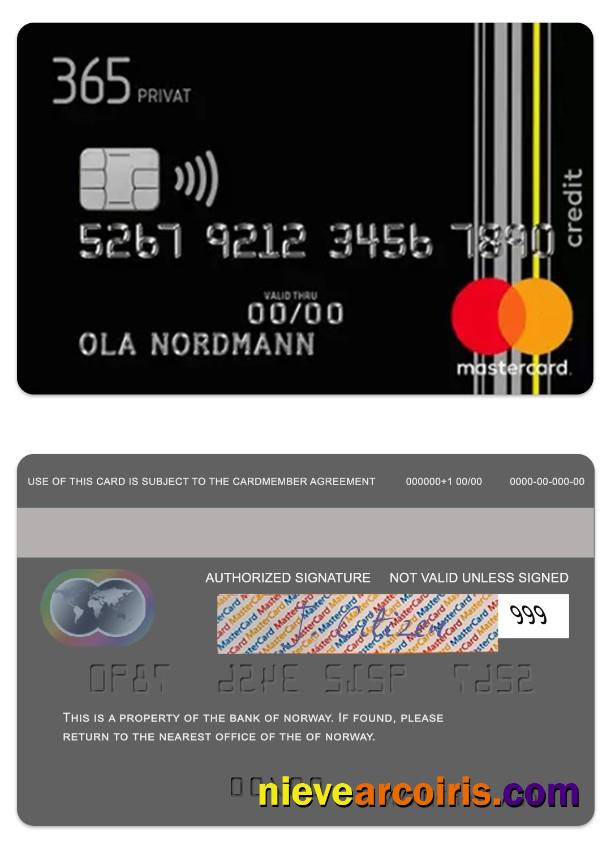 Norway Bank Of Norway Petrol Mastercard Photolook