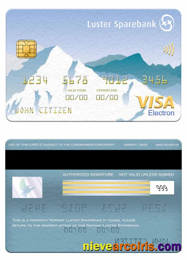 Norway Luster Sparebank Visa Electron Card Photolook