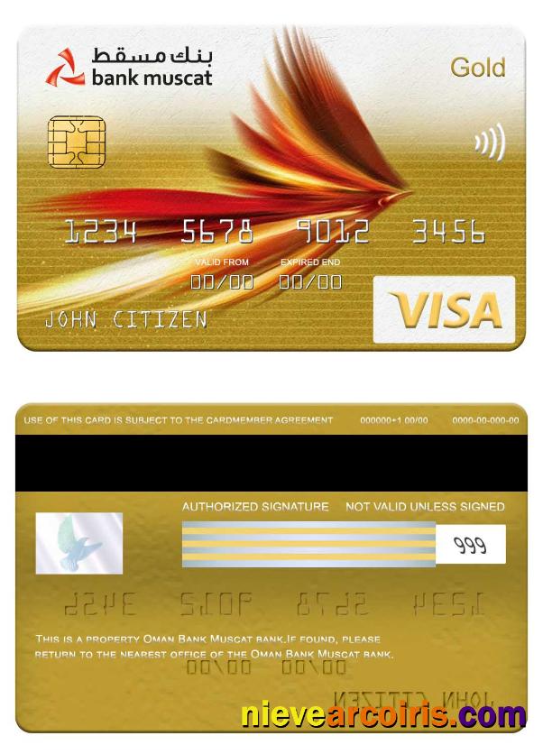 Oman Bank Muscat Bank Visa Gold Card Preview