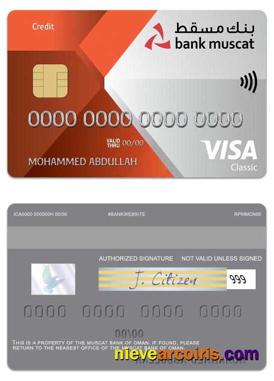 Oman Muscat Bank Visa Classic Credit Card Preview