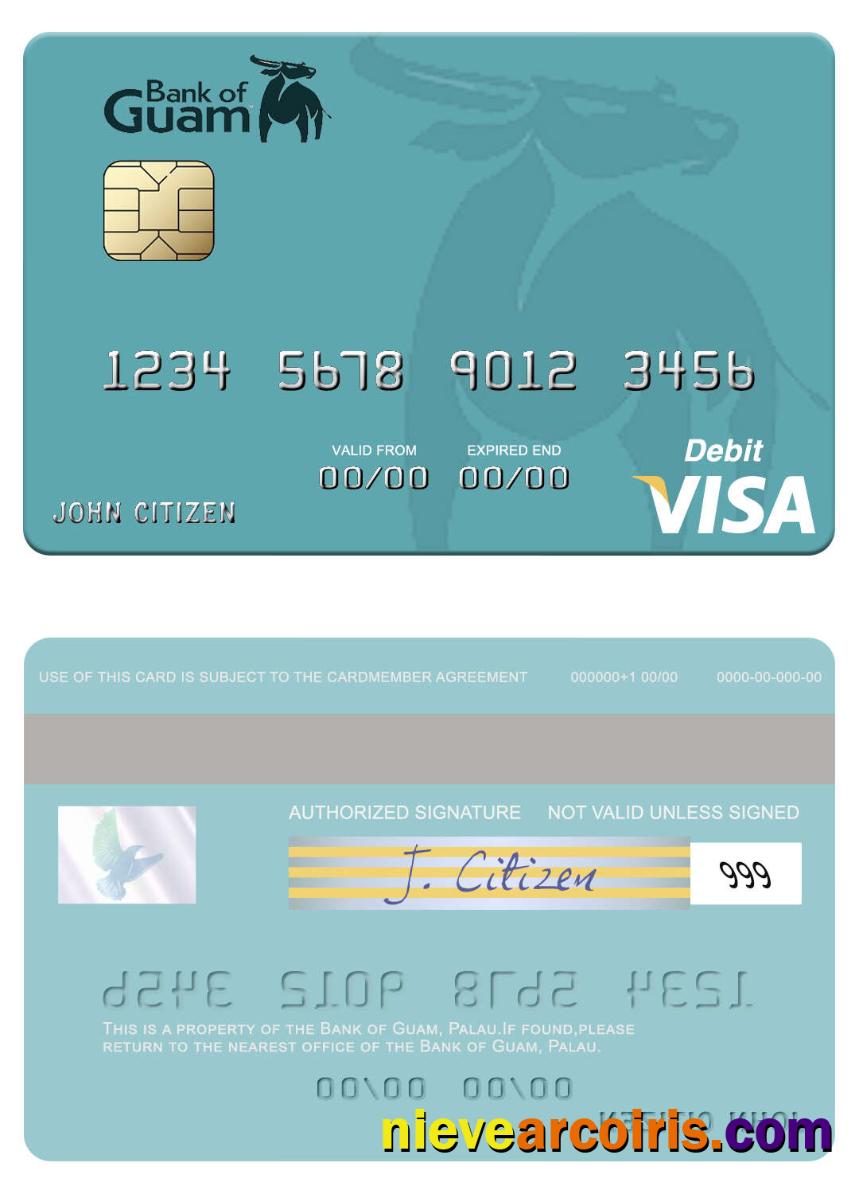 Palau Bank Of Guam Visa Debit Card Preview