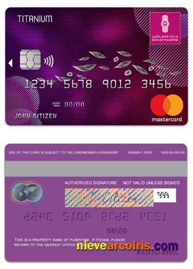 Palestine State Bank Of Palestine Titanium Mastercard Photolook