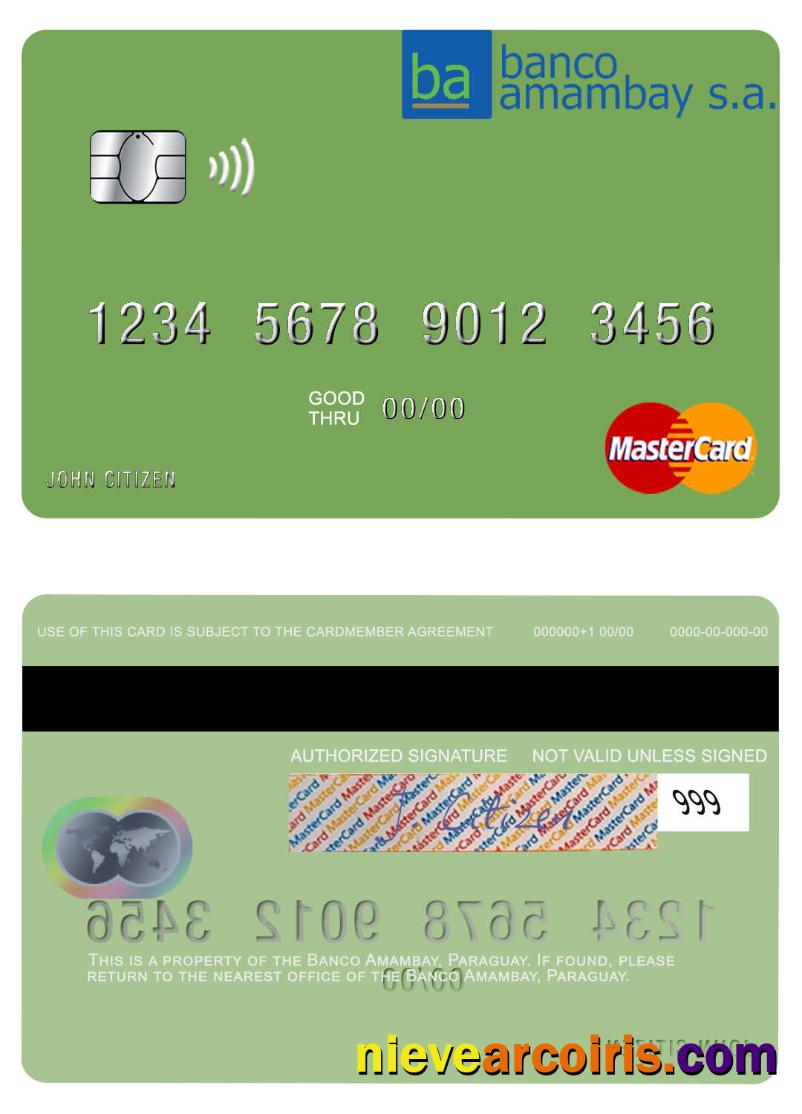 Paraguay Banco Amambay Mastercard Preview