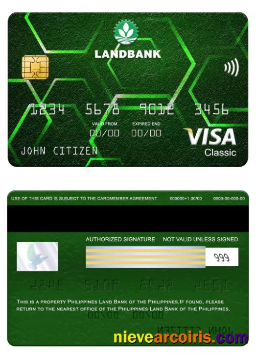 Philippines Land Bank Of The Philippines Visa Classic Card Photolook
