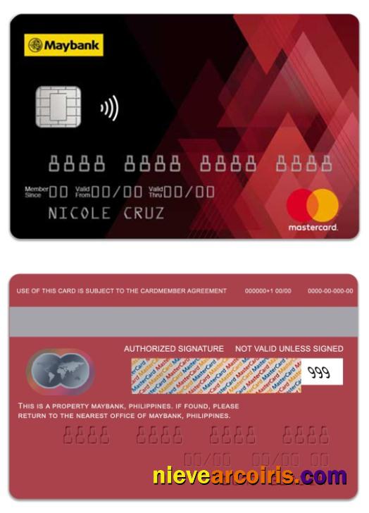 Philippines MayBank Standard Mastercard Photolook