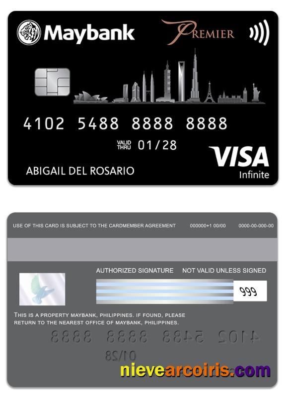 Philippines MayBank Visa Infinite Card Photolook