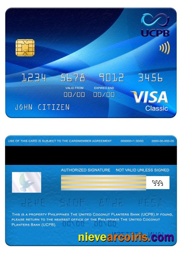 Philippines The United Coconut Planters Bank (UCPB) Visa Classic Card Photolook