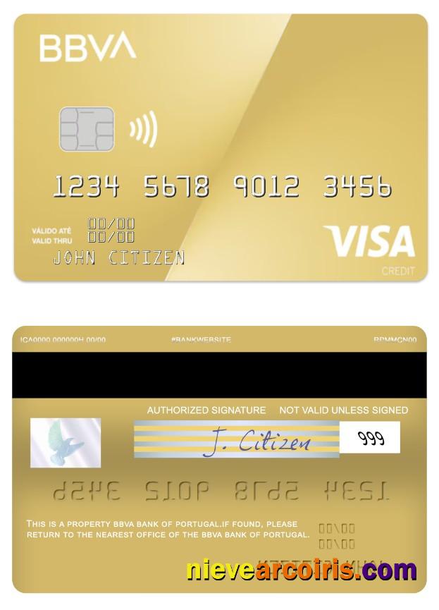 Portugal BBVA Bank Visa Gold Card Preview