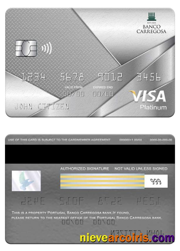 Portugal Banco Carregosa Bank Visa Platinum Card Preview