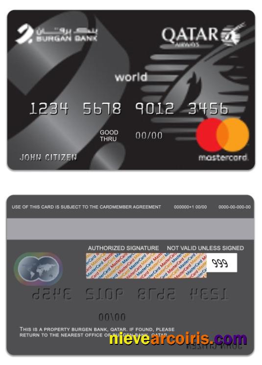 Qatar Burgen Bank Qatar Airways Co Branded World Mastercard Preview