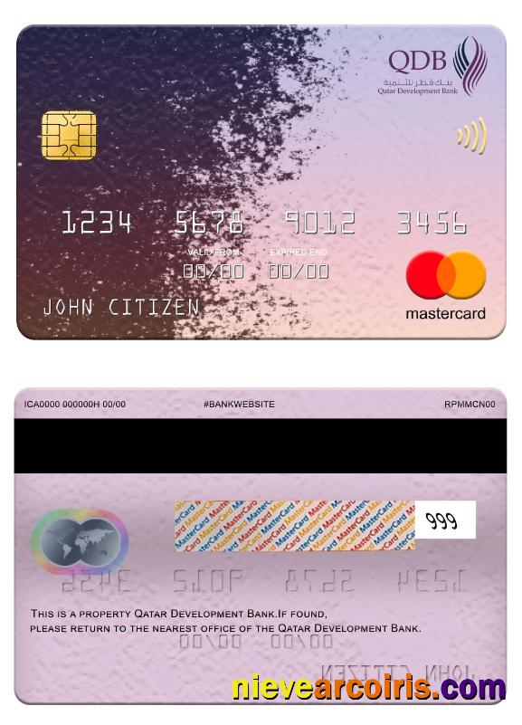 Qatar Development Bank Mastercard Template
