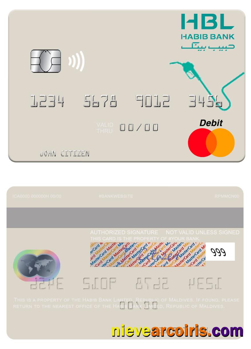 Republic Of Maldives Habib Bank Limited Mastercard Sample