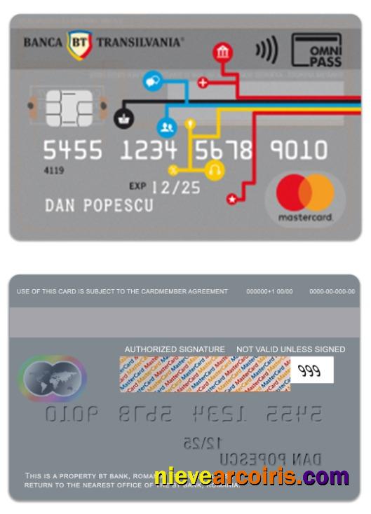 Romania BT Bank Omnipass Mastercard Photolook
