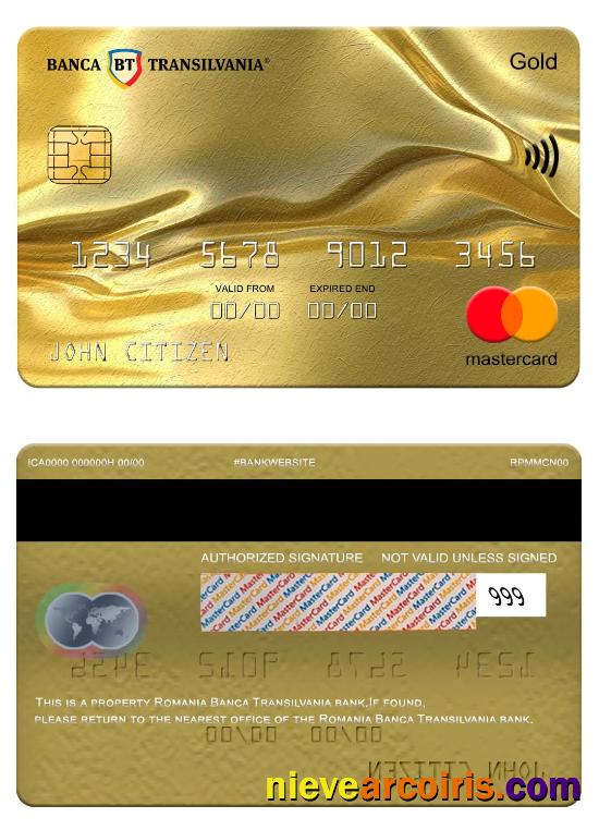 Romania Banca Transilvania Bank Mastercard Gold Preview