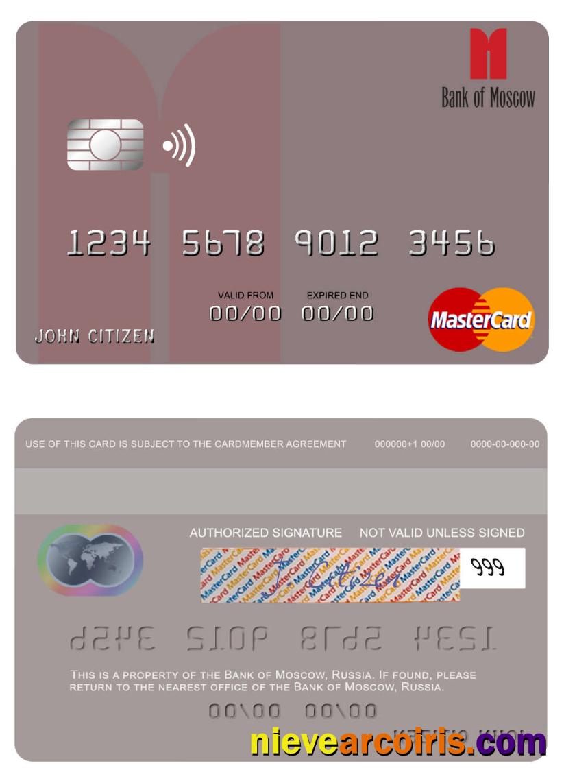 Russia Bank Of Moscow Mastercard Preview