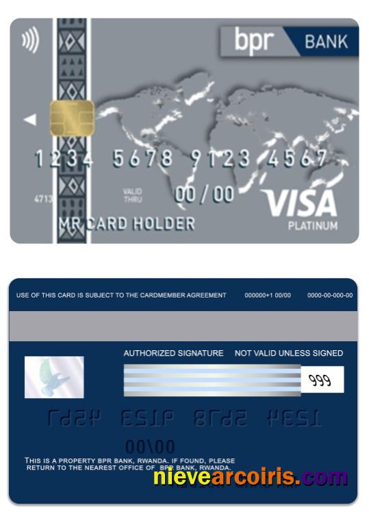 Rwanda BPR Bank Visa Platinum Card Preview