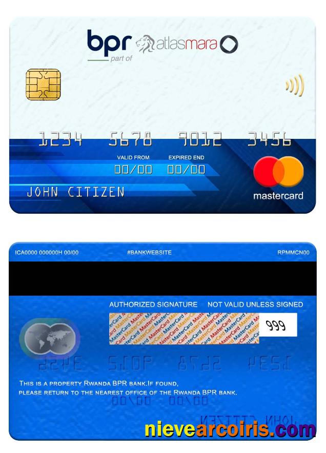 Rwanda BPR Bank Mastercard Sample