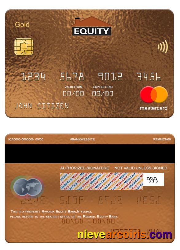 Rwanda Equity Bank Mastercard Sample