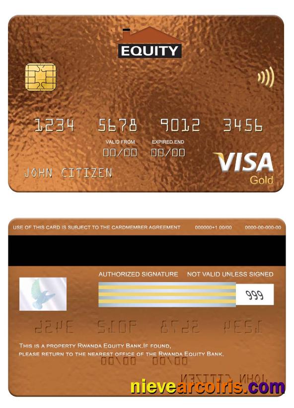 Rwanda Equity Bank Visa Gold Card Screen Photolook