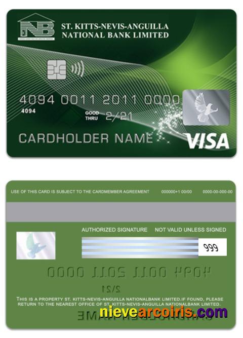 Saint Kitts And Nevis National Bank Limited Visa Debit Card Preview