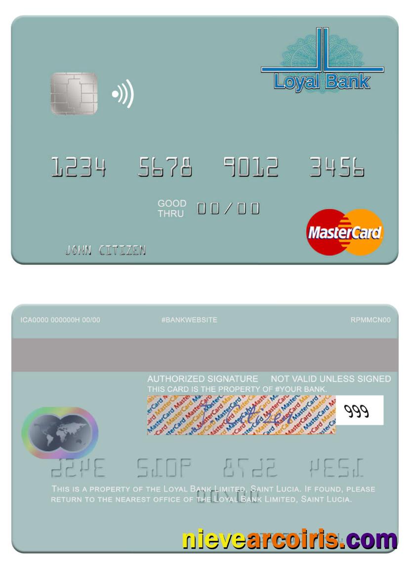 Saint Lucia Loyal Bank Limited Mastercard Preview