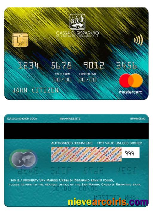 San Marino Cassa Di Risparmio Bank Mastercard Photolook