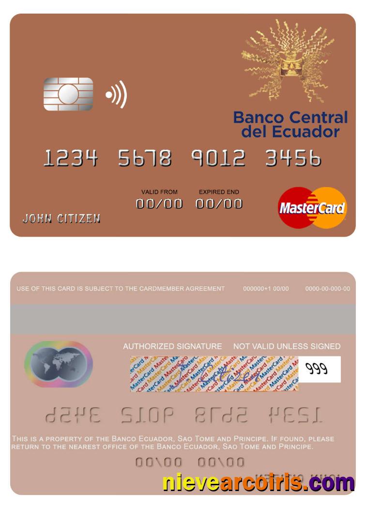 Sao Tome And Principe Banco Ecuador Mastercard Preview